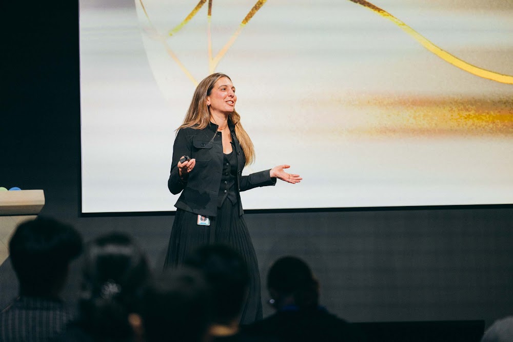 Jaclyn Konzelmann giving a keynote on AI products (photo 3)