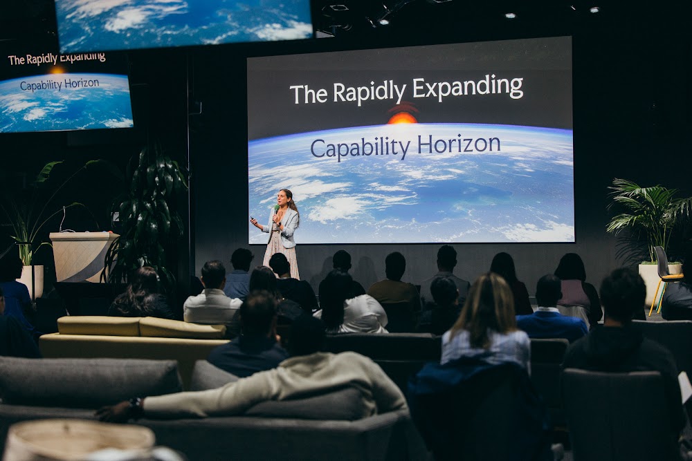 Jaclyn Konzelmann giving a keynote on AI products (photo 4)